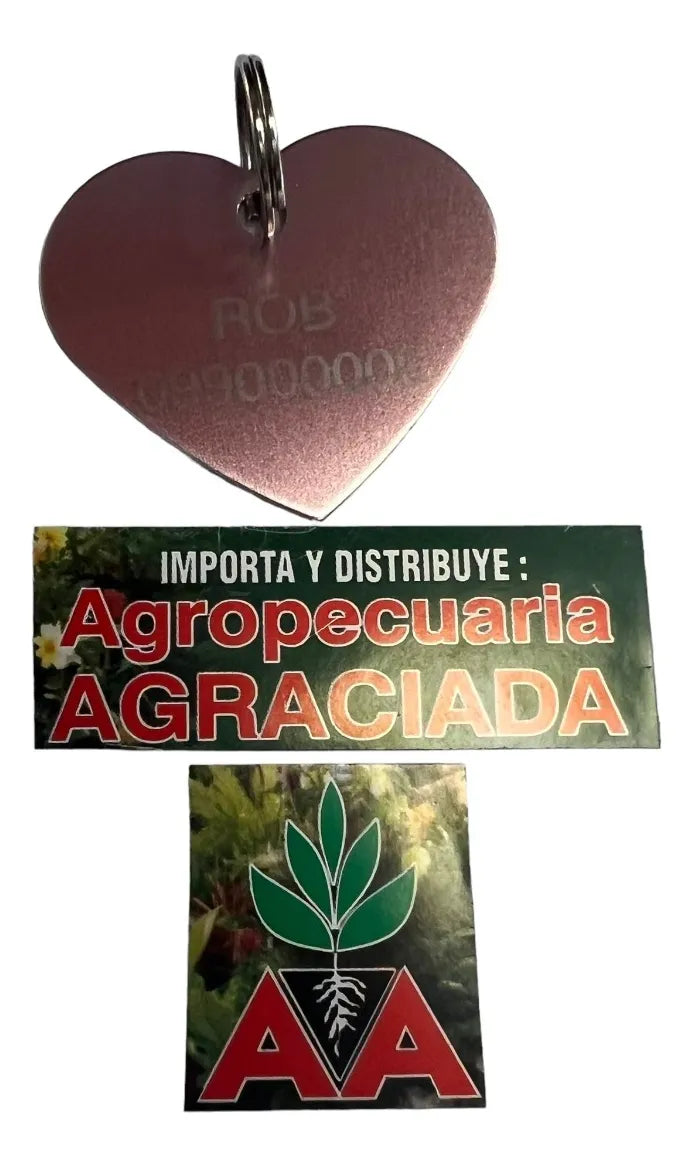 Chapitas Placas Identificadoras De Mascotas Corazon Grabadas
