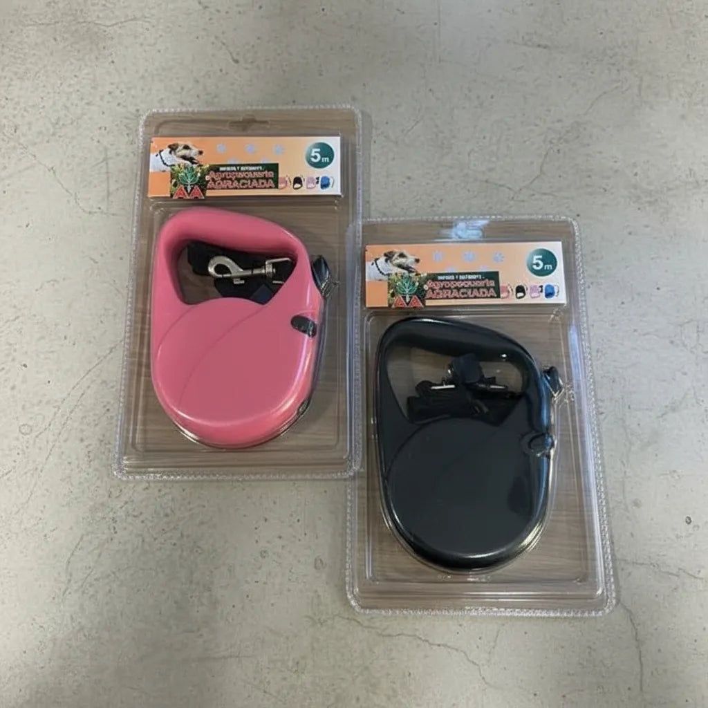 Correa Perro Extensible 3 Metros Reforzada Retráctil Rojo