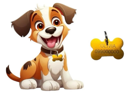 Chapitas Placas Identificadoras De Mascotas Grabadas Laser