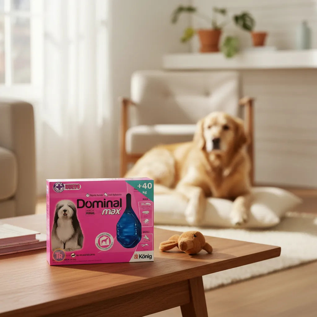 Pipeta Dominal Max Anti Pulgas +40kg Perros Violeta