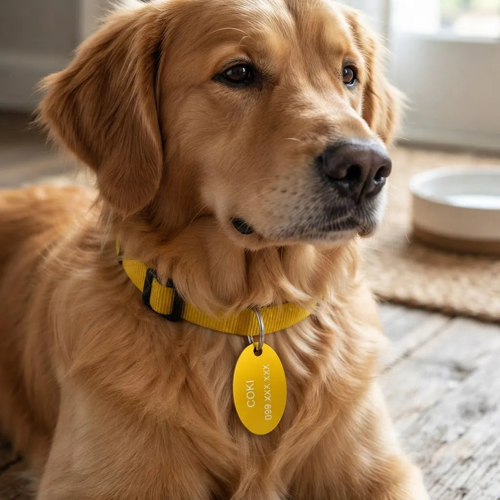 Chapita De Identificación Ovalada Para Mascotas Sin Grabado