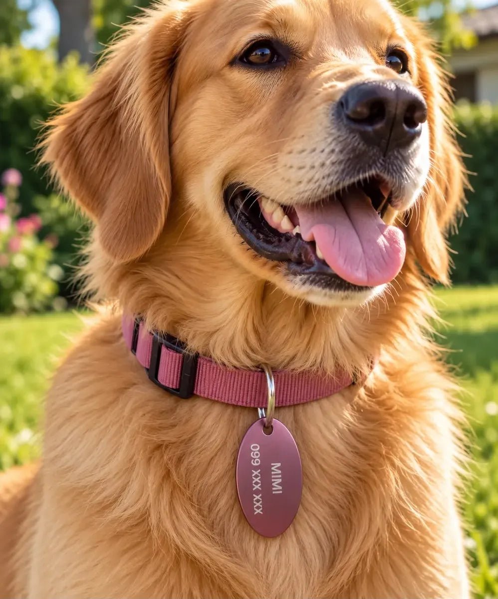 Chapita De Identificación Ovalada Para Mascotas Sin Grabado