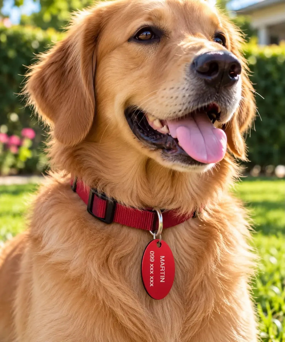 Chapita De Identificación Ovalada Para Mascotas Sin Grabado