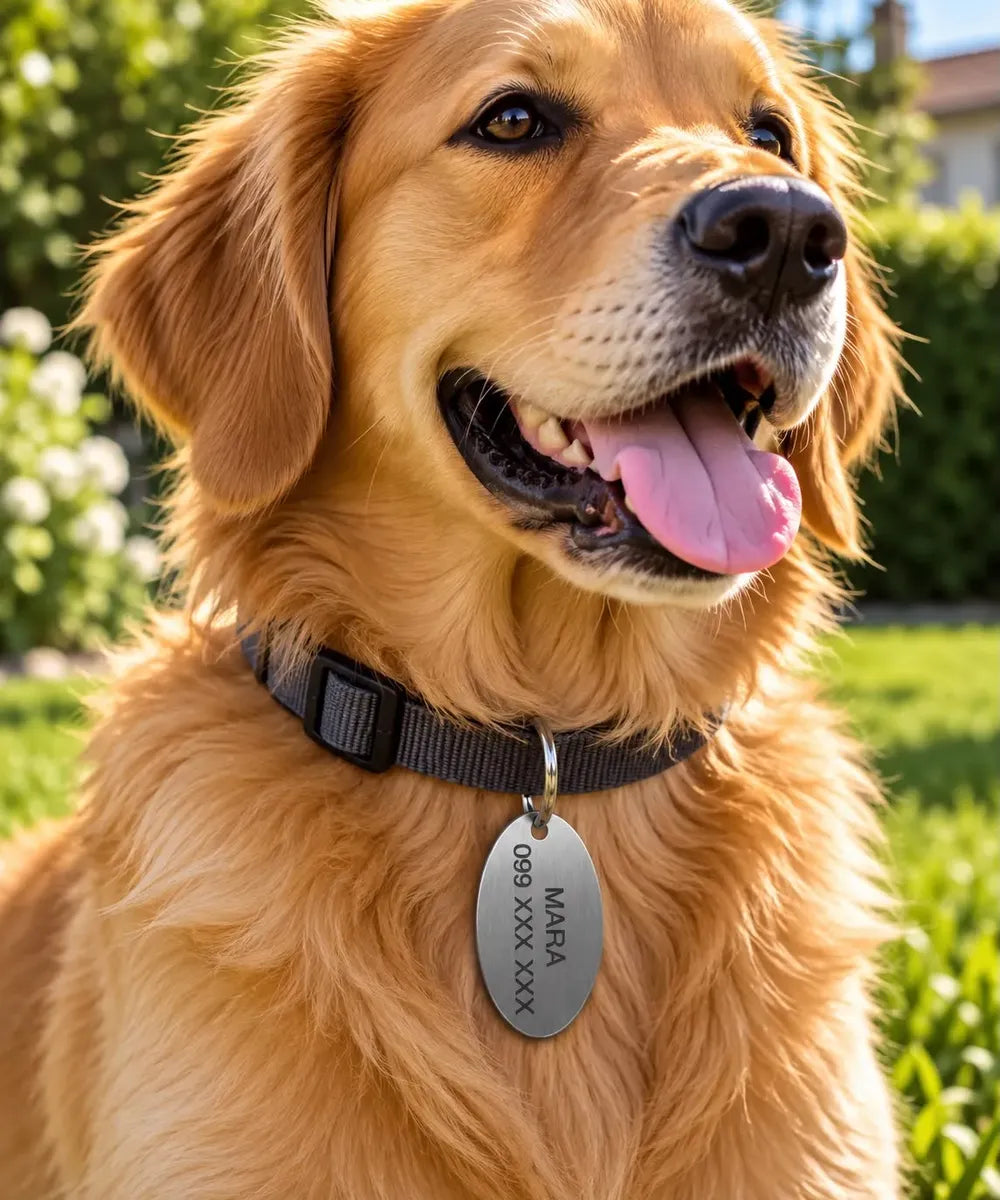 Chapita De Identificación Ovalada Para Mascotas Sin Grabado