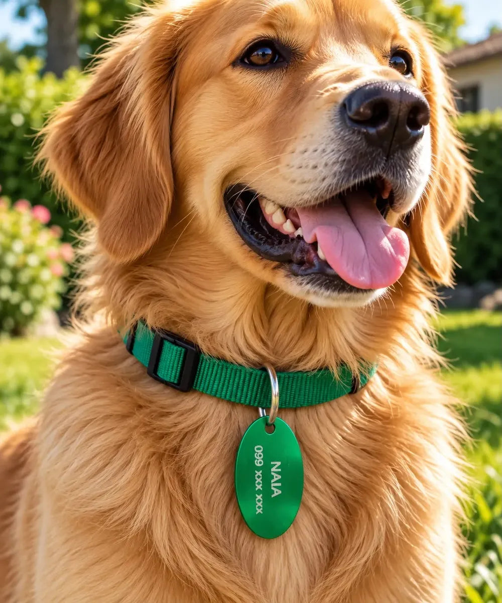 Chapita De Identificación Ovalada Para Mascotas Sin Grabado