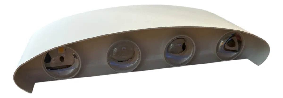 Aplique Blanco Metálico Bidireccional Exterior 4 Luces 8w Blanco