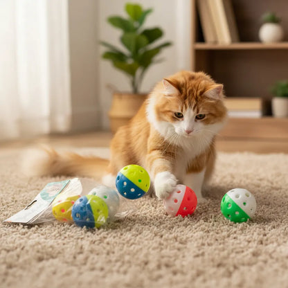 Juguete Para Gatos Pelotas Grandes Con Cascabel Set X 4 Mix