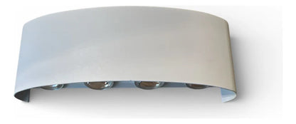 Aplique Blanco Metálico Bidireccional Exterior 4 Luces 8w Blanco
