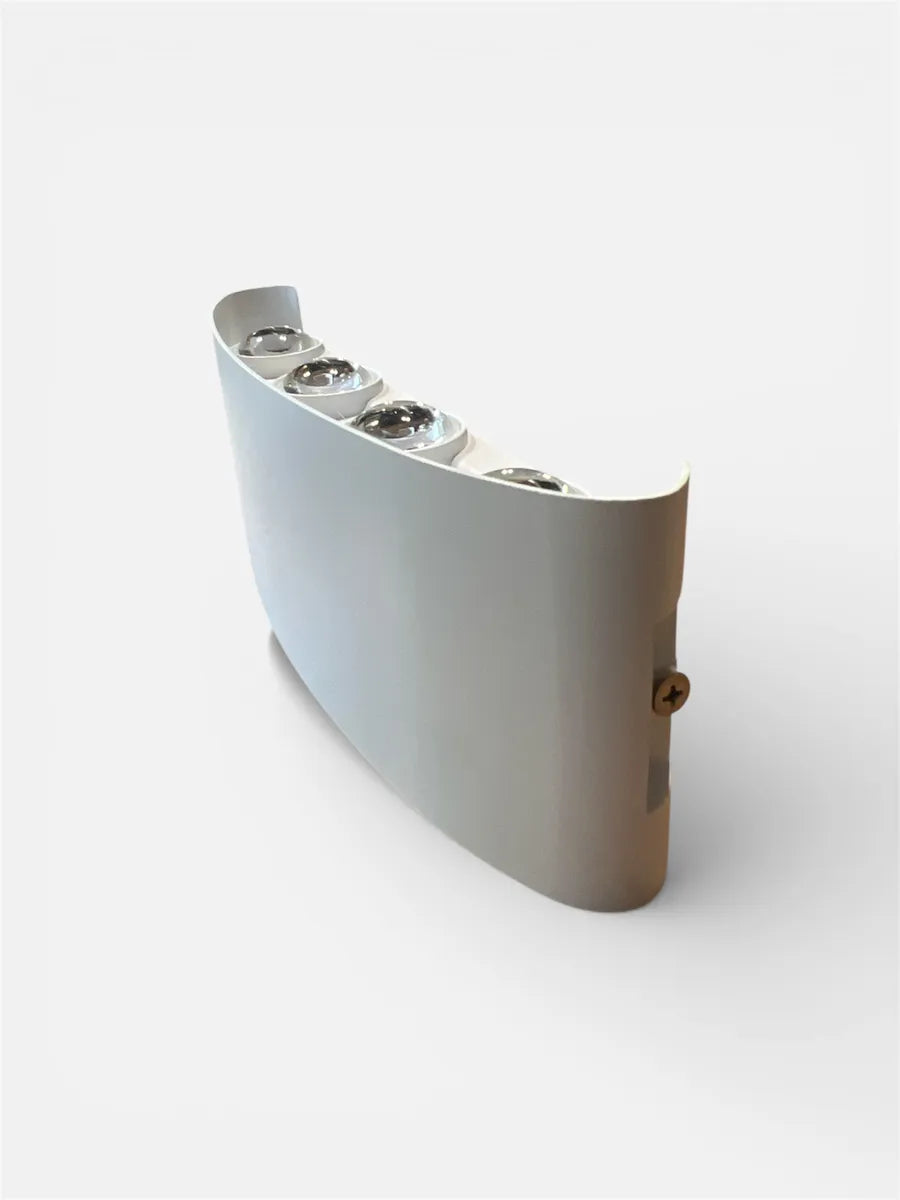 Aplique Blanco Metálico Bidireccional Exterior 4 Luces 8w Blanco