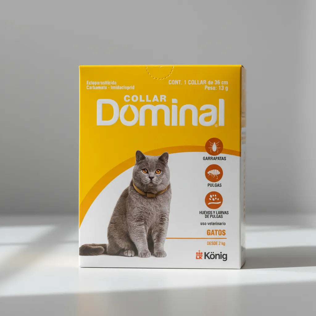 Collar Antiparasitario Dominal Para Gatos Marrón Claro