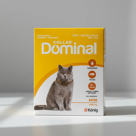 Collar Antiparasitario Dominal Para Gatos Marrón Claro
