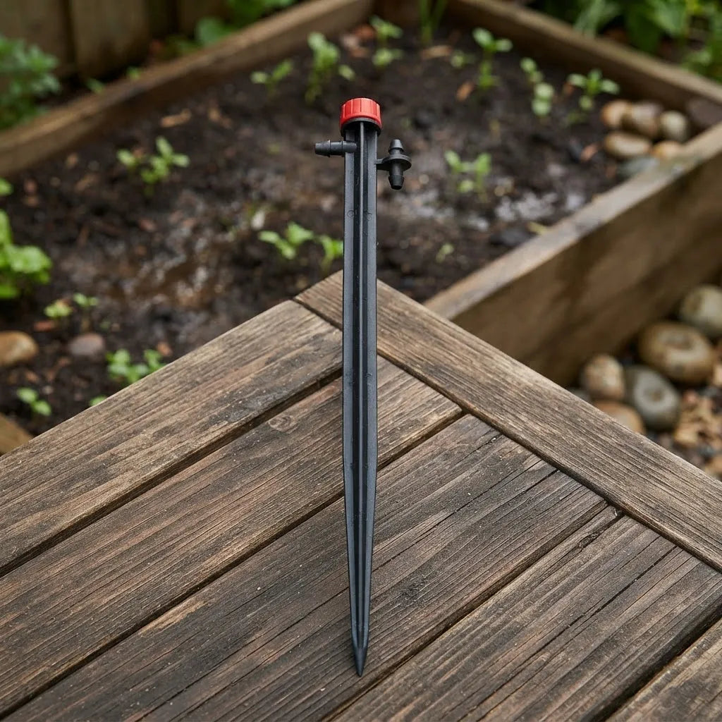 Pico Goteo Con Estaca Rojo 28cm (0 A 70 L/h) Agro-a X10u