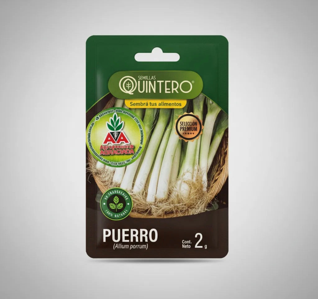Semillas Puerro No Transgénica 100% Natural Orgánica Agro A