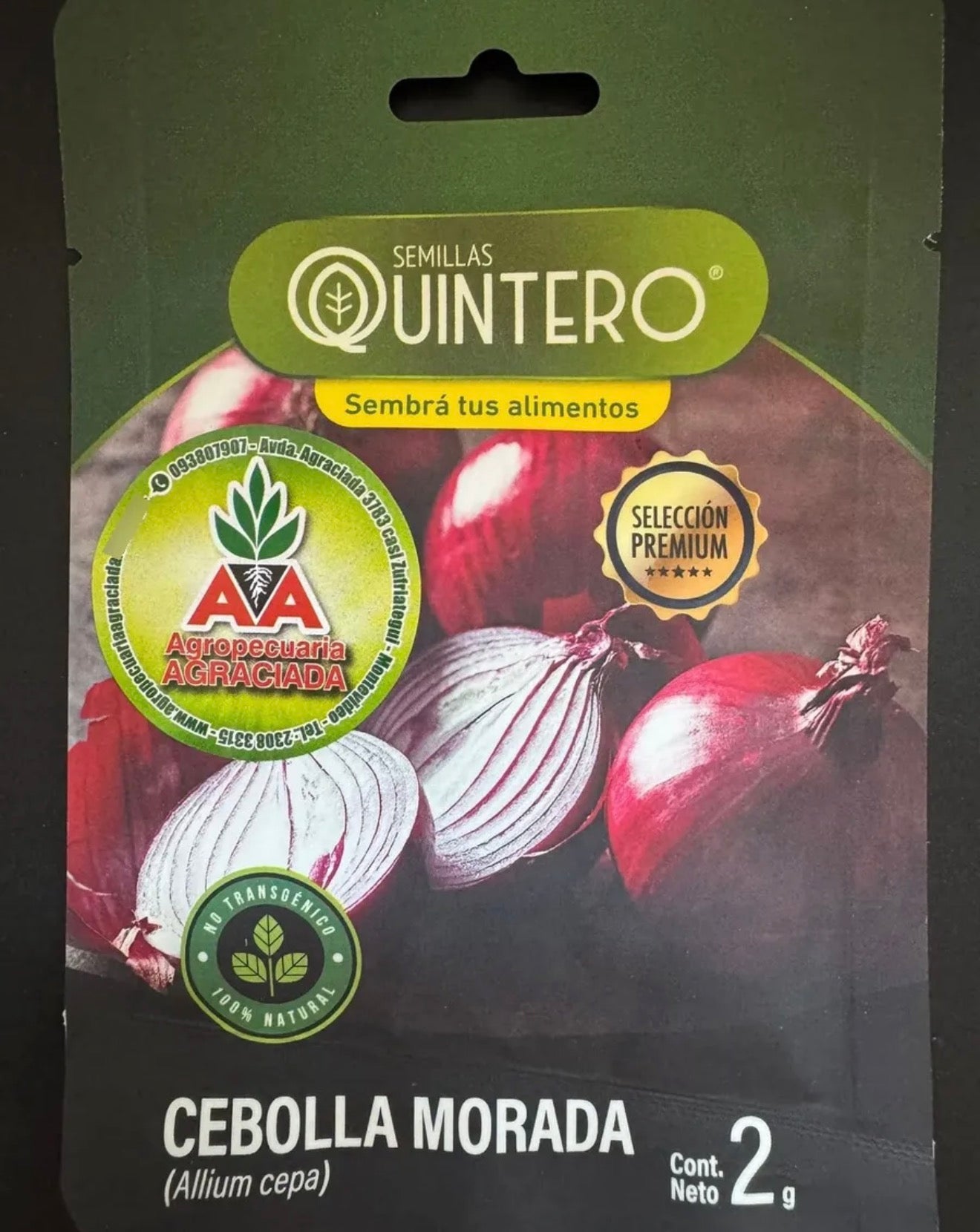 Semillas Cebolla No Transgénica 100% Natural Orgánica Agro A