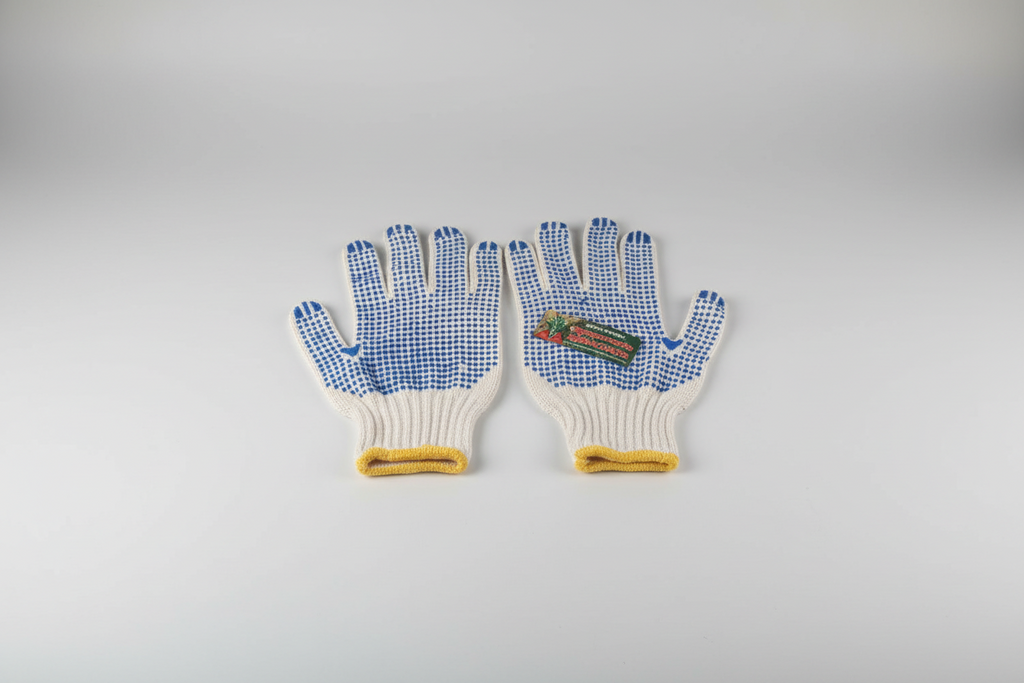 Guantes de Jardineria Puntos Azules con Goma