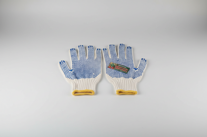 Guantes de Jardineria Puntos Azules con Goma