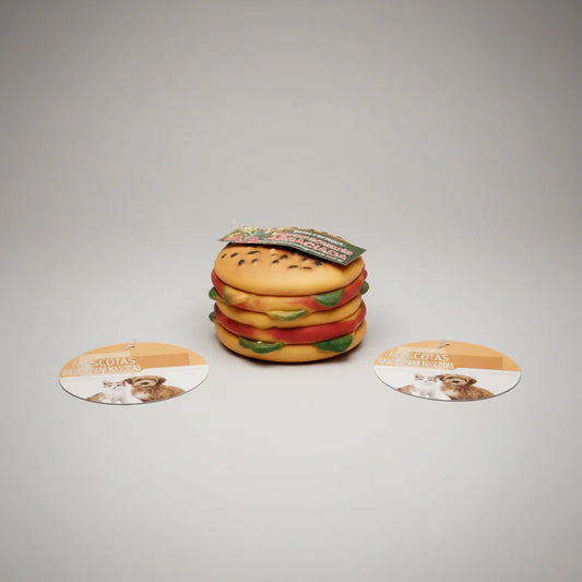 Juguete Para Perros Hamburguesa En Goma Con Sonido