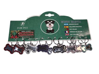 Chapitas Placas Identificadores con Marco para Collar 4 x 3