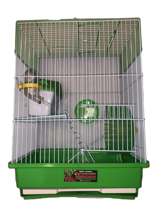 Jaula para Hámster 3 Pisos con Casa y Rueda