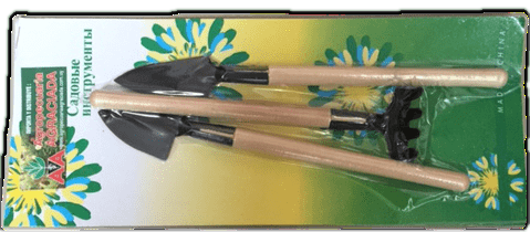 Juego de 3 Mini Palitas Mango de Madera