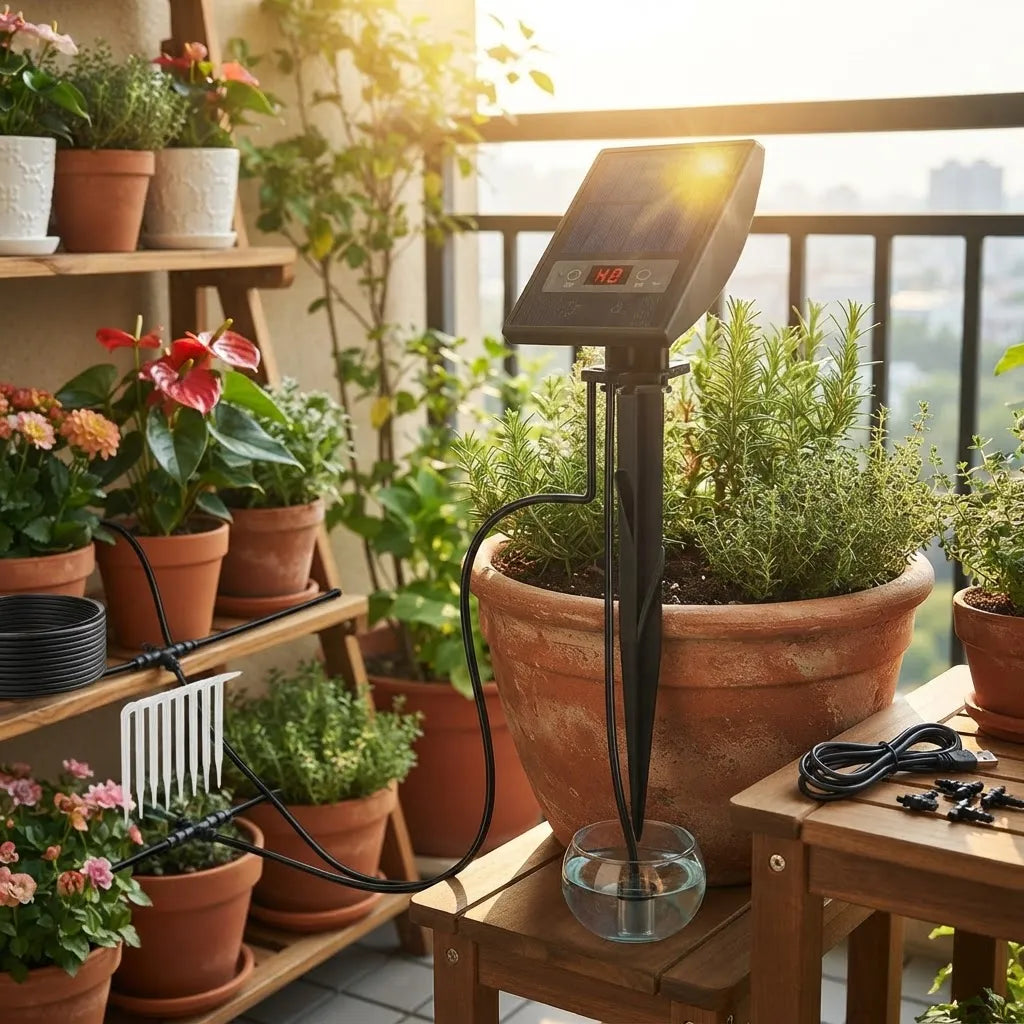 Kit De Riego Solar Con Bomba Y Estacas Eficiente Agro-a