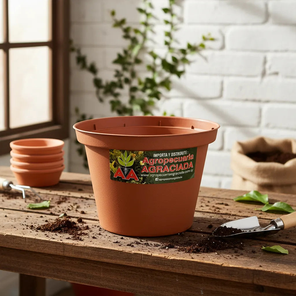 Maceta Plastica Exterior Interior Linea A 14 Cm X 2 Unidades