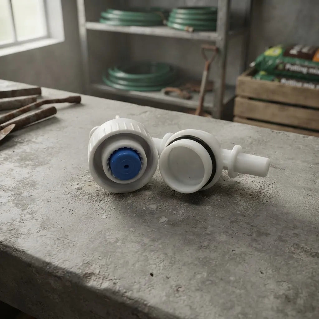 Llave Válvula Para Riego Por Goteo Blanca Recto X10u
