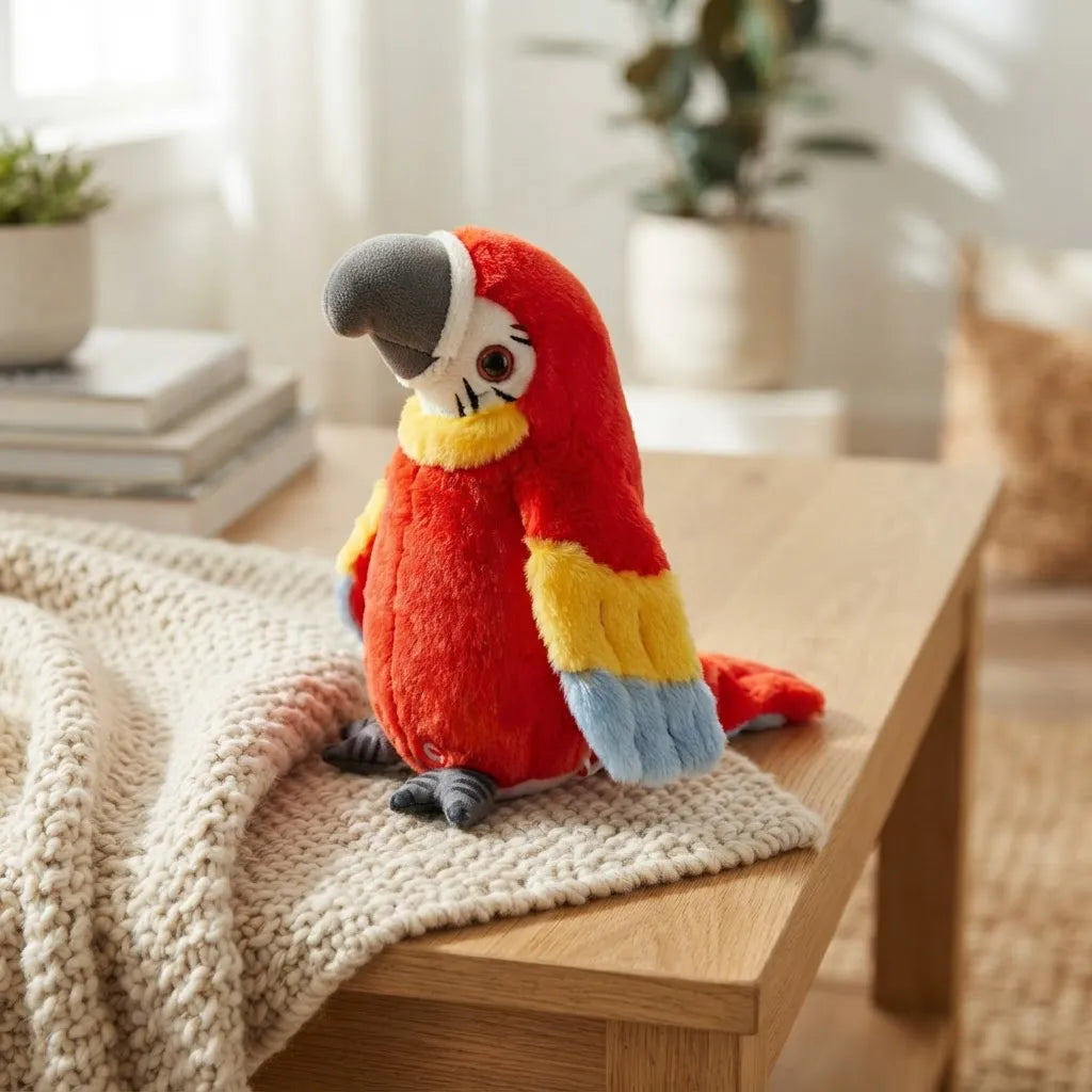 Peluche Inteligente Guacamayo Con Sonido Y Movimiento