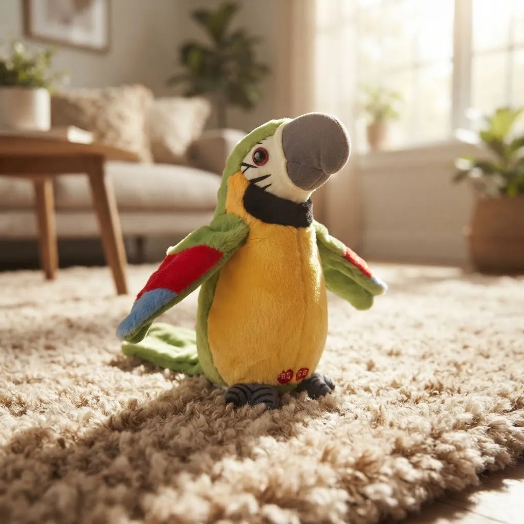 Peluche Inteligente Guacamayo Con Sonido Y Movimiento