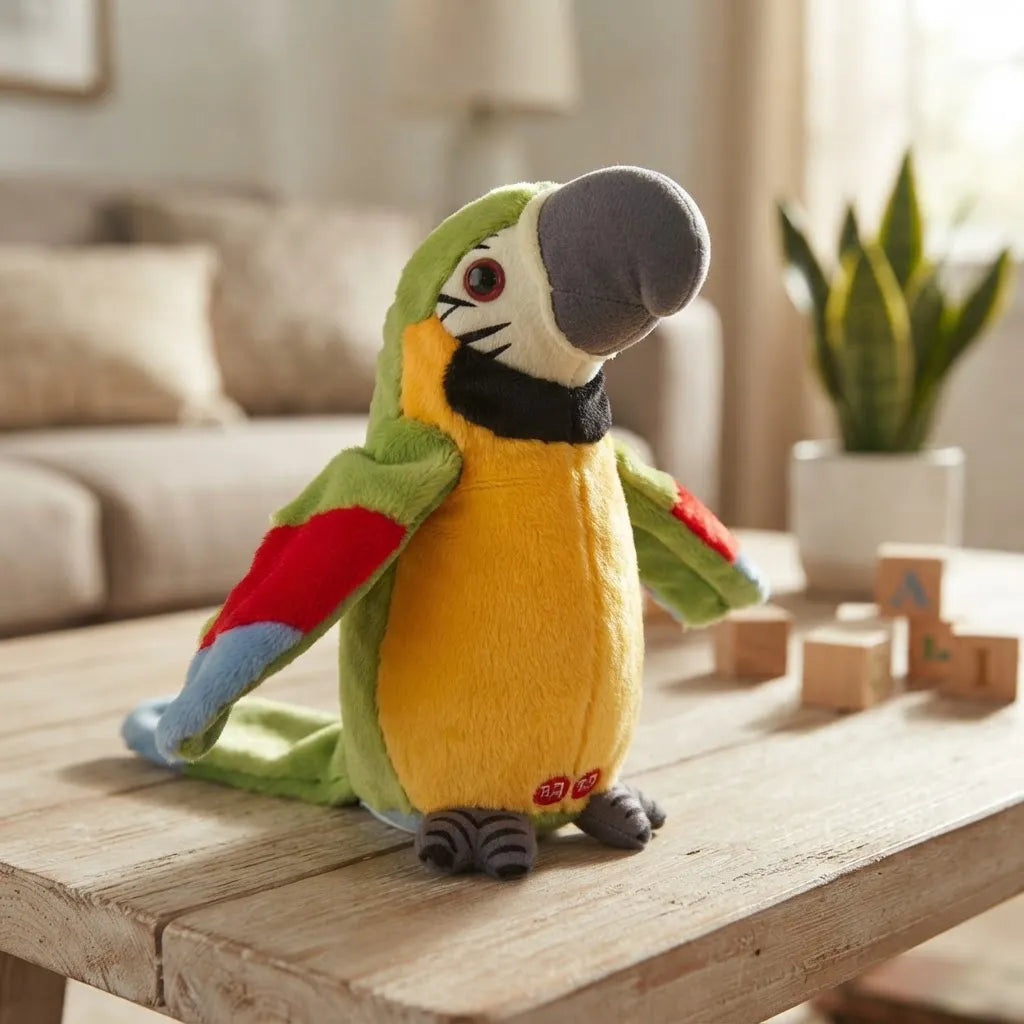 Peluche Inteligente Guacamayo Con Sonido Y Movimiento