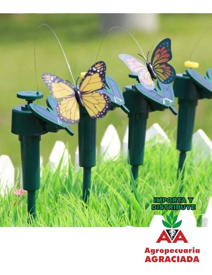 Adorno De Jardin Mariposa Voladora Solar