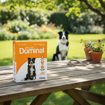 Collar Antiparasitario Dominal Konig Para Perro 5-15kg Marrón Claro