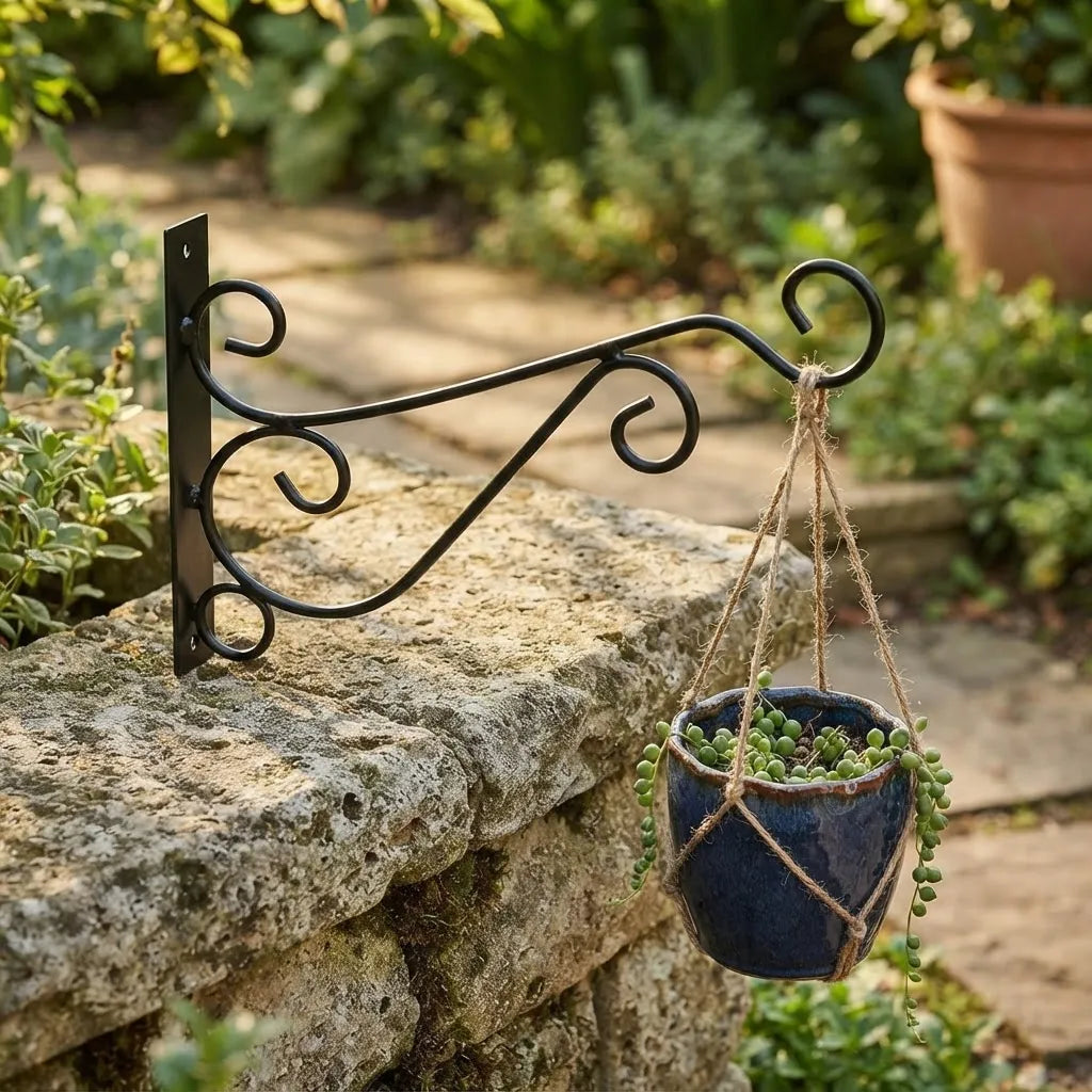 Ménsula De Hierro Modelo Recta 20 Cm Decoración De Jardín