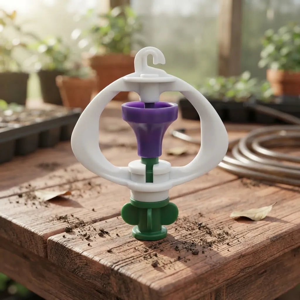 Micro Cabezal De Riego Giratorio 360° Blanco Y Violeta X10u