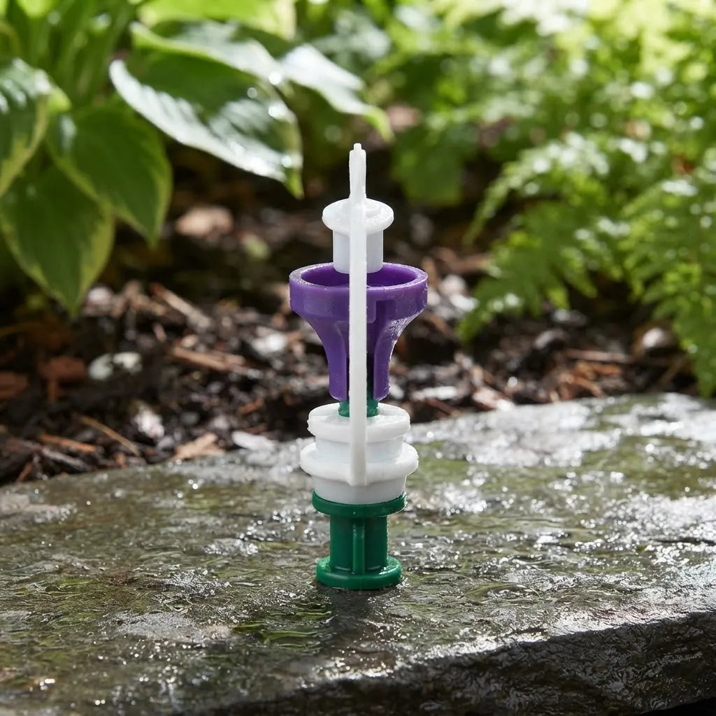 Micro Cabezal De Riego Giratorio 360° Blanco Y Violeta X10u