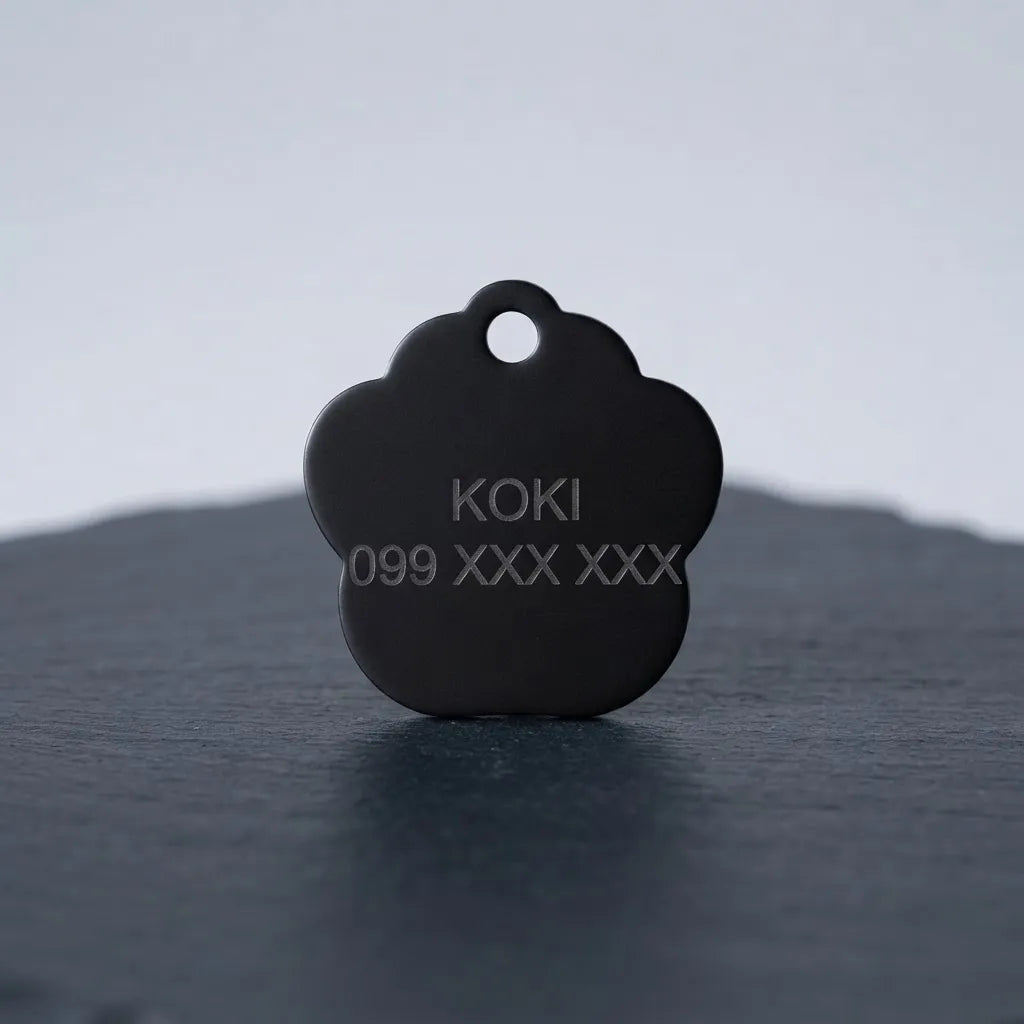 Chapita Plaquita De Identificación Huellita Personalizable