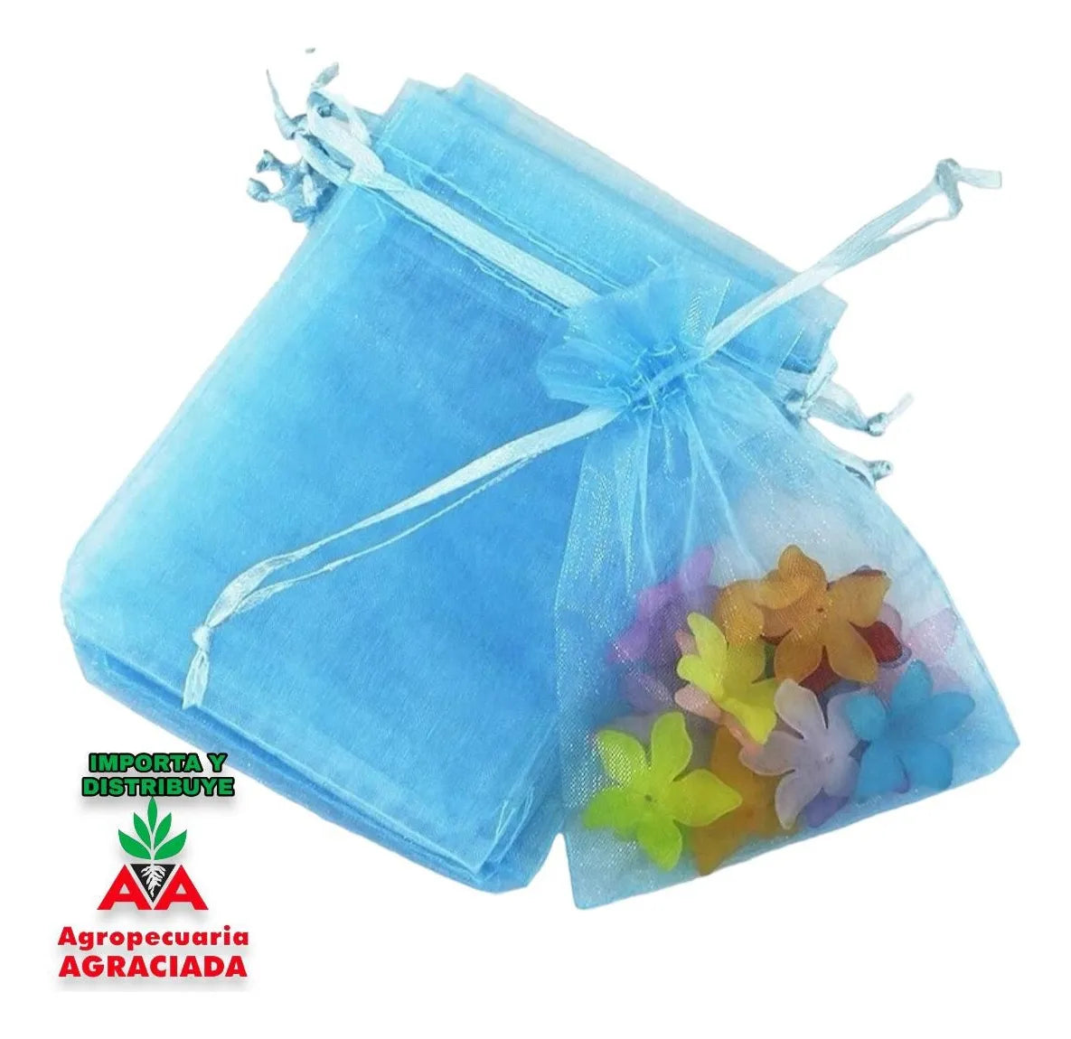 Bolsas De Organza 9x7 Cm Multicolores Pack Por 50 Souvenir