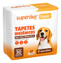 Pañales para perros Super Dog 30un 80x60cm Blanco Raza Mediana