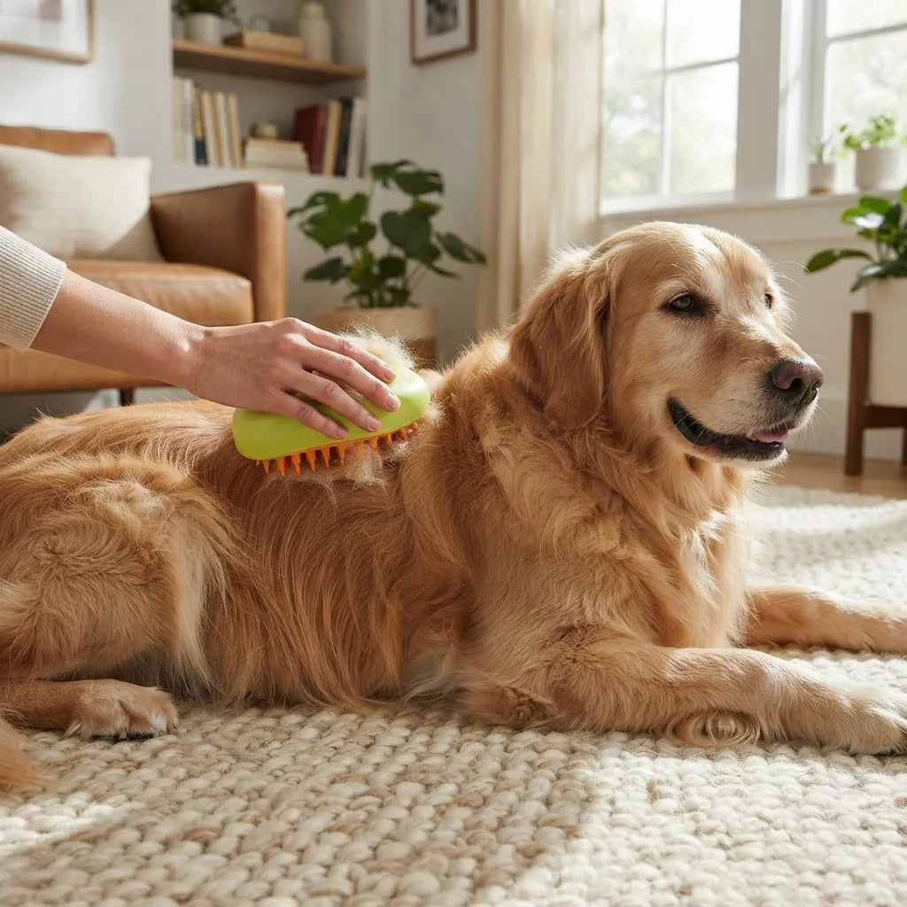 Peine A Vapor Para Perros Gatos Cepillo Mascotas Recargable