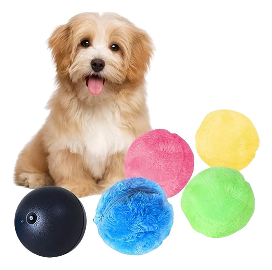 Pelota Robótica Juguete Para Mascotas + 4 Fundas De Colores Varios