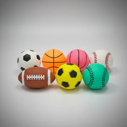 Set de Pelotas De Goma Para Mascotas con Sonido X 5 Unidades