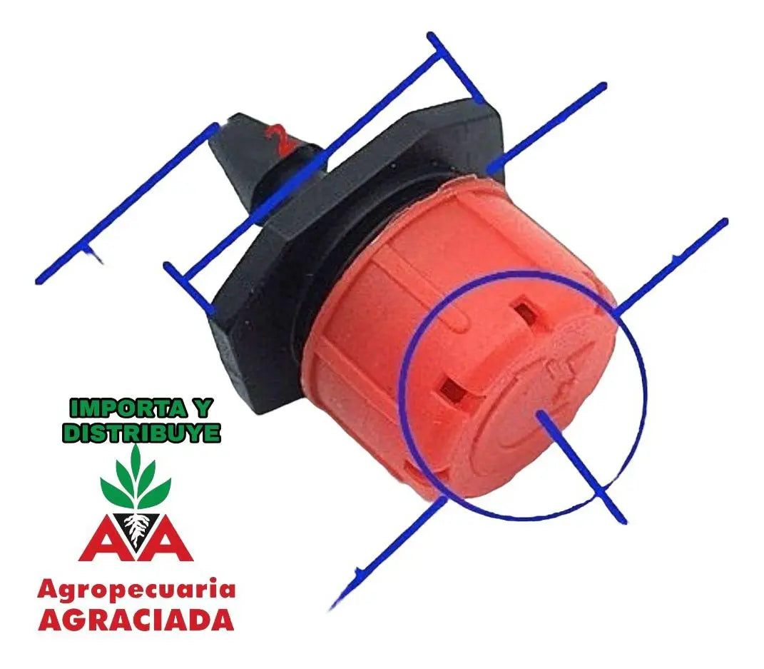 Pico Riego Regador Rojo Gotero Cultivo Micro Goteo X 20