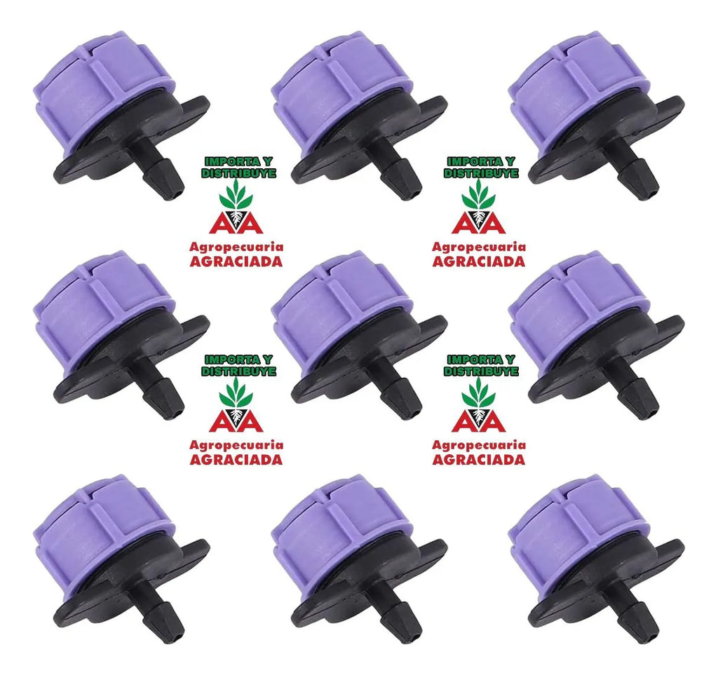 Pico Riego Regador Goteo Grande Violeta (300lt/h) X 20