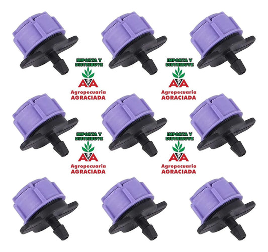 Pico Riego Regador Goteo Grande Violeta (300lt/h) X 20