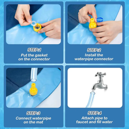 Piscina Para Perros, Con Lluvia Tamaño 150 Cm