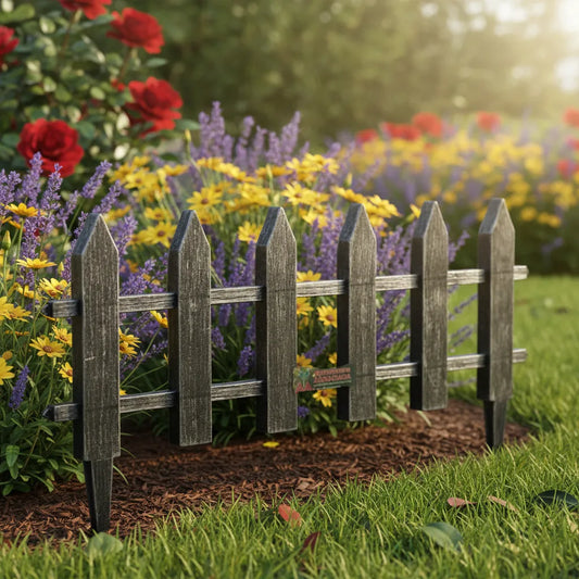 Cerco Plástico Plata 60 cm de largo