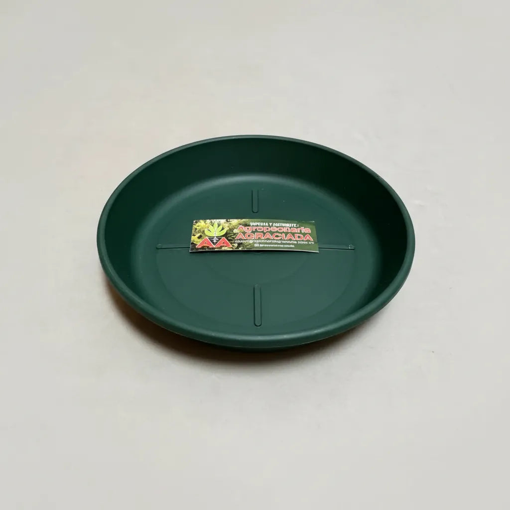 Plato Para Maceta Plastico Terracota O Verde 16 Cms Pack X 2