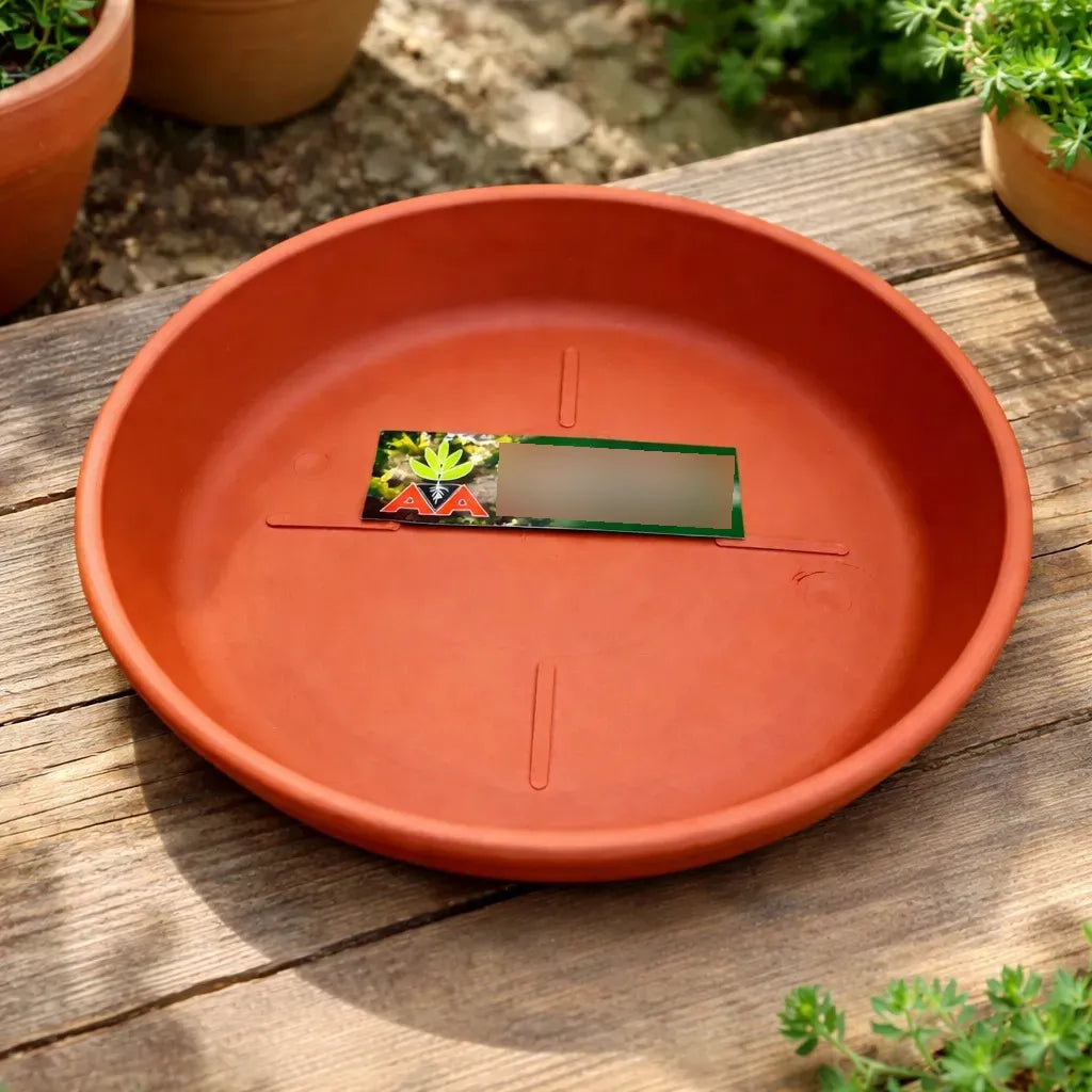 Plato Para Maceta Plastico Terracota O Verde 16 Cms Pack X 2