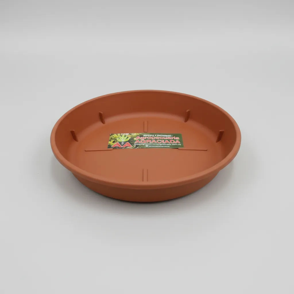 Plato Para Maceta Plastico Terracota O Verde 16 Cms Pack X 2