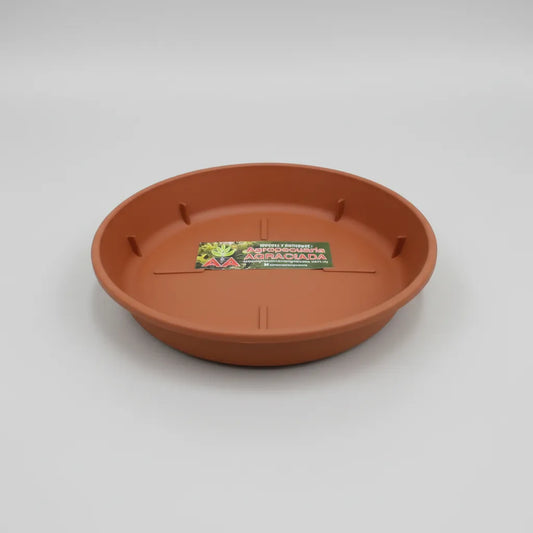 Plato Para Maceta Plastico Terracota O Verde 16 Cms Pack X 2